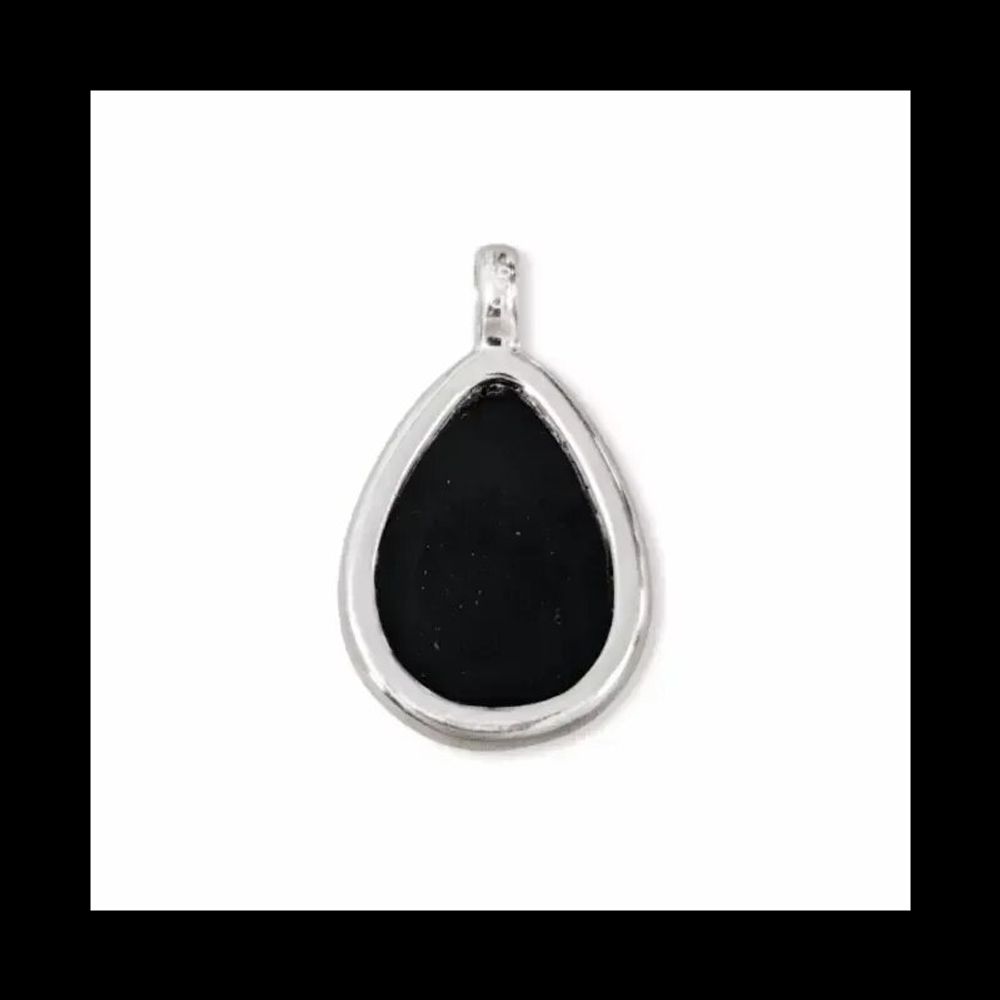 Jewelry - 925 Silver Drop Pendant Black Obsidian AA 23.5mm - ARABESK