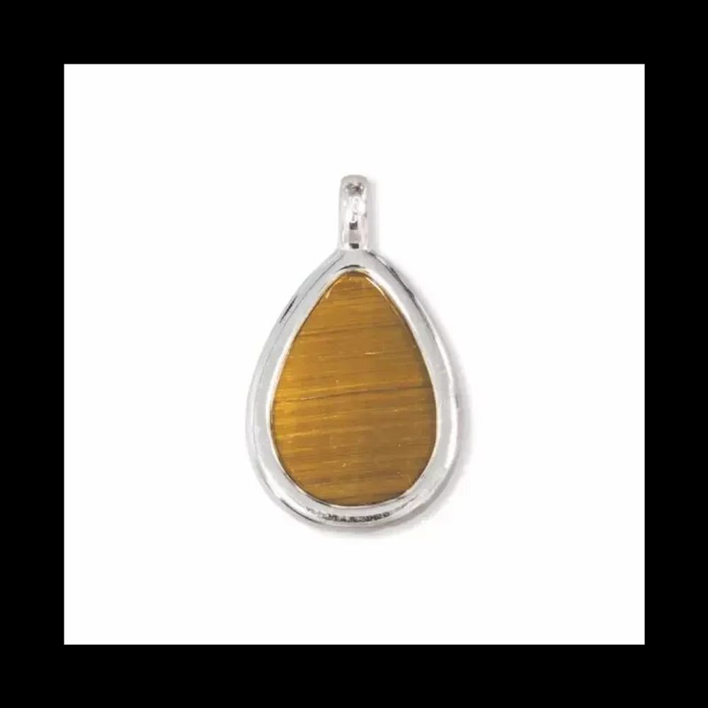 Jewelry - 925 Silver Tiger Eye Drop Pendant AA 23.5mm - ARABESK