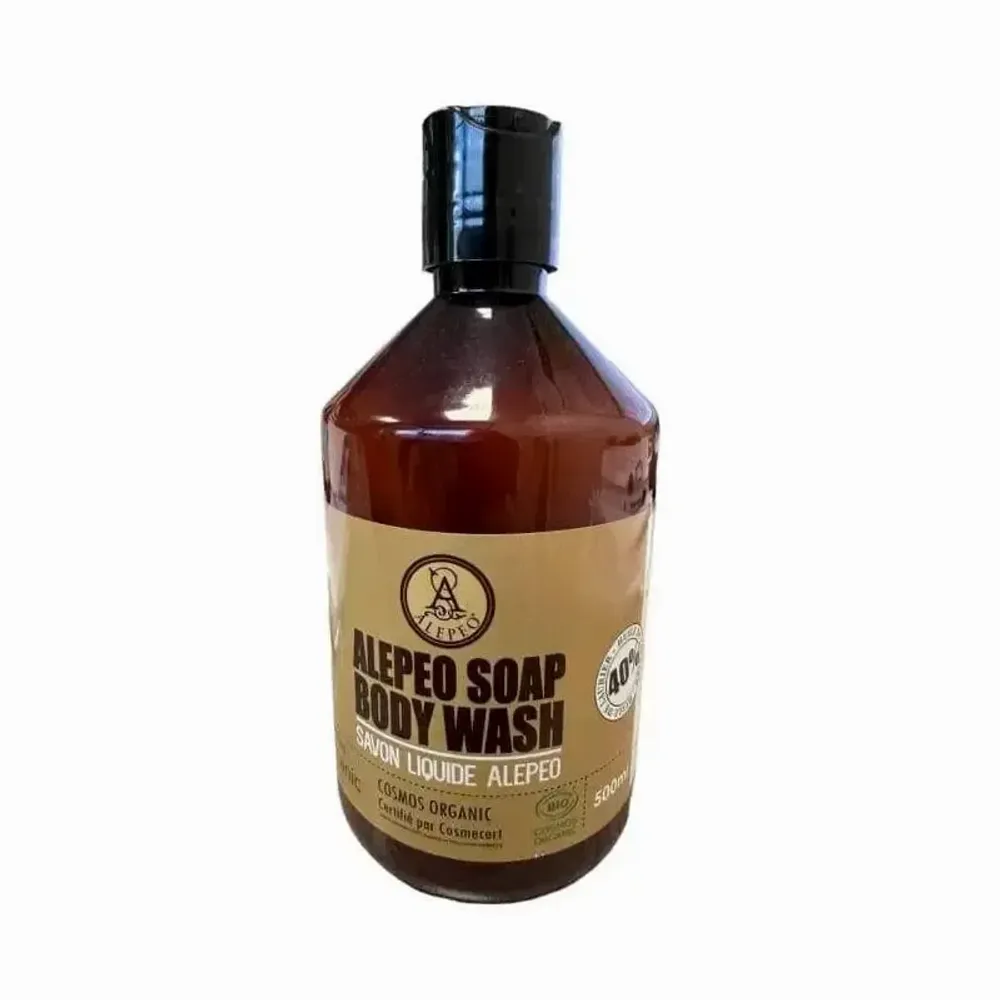 Soaps - Organic Aleppo shower soap 40% Laurel 500ml - ARABESK