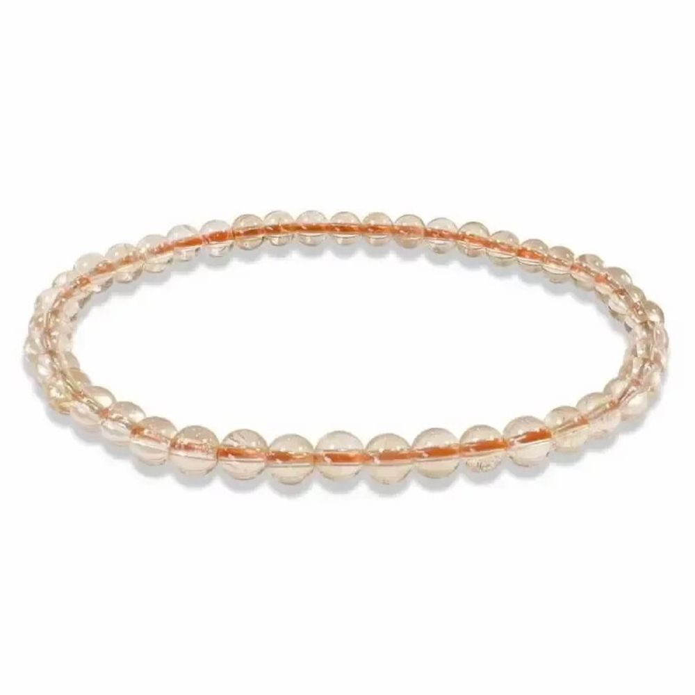 Bracelets - Natural Citrine A 4mm pearls Bracelet - ARABESK