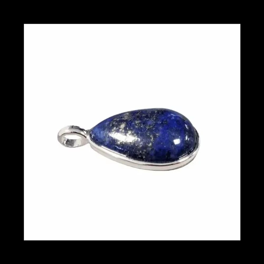 Jewelry - 925 Silver Lapis Lazuli AA Drop Pendant 23.5mm - ARABESK