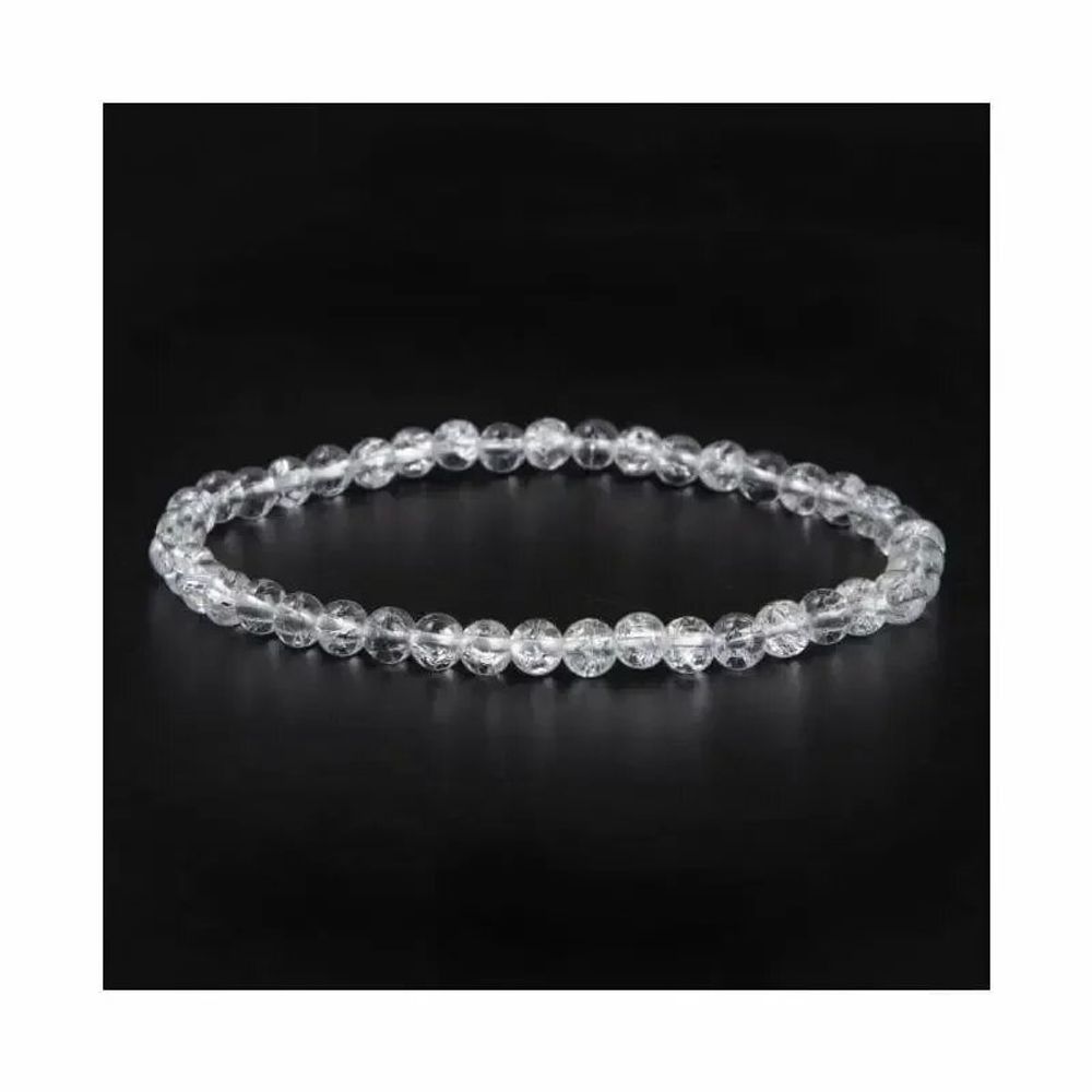 Bracelets - Rock Crystal Crack A Bracelet 4mm Beads - ARABESK