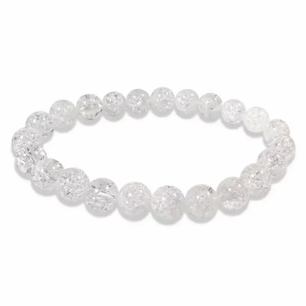 Bracelets - Bracelet Cristal de Roche Crack A perles 8mm - ARABESK