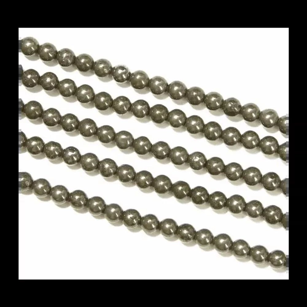 Jewelry - Pyrite A 4mm pearls on string - ARABESK