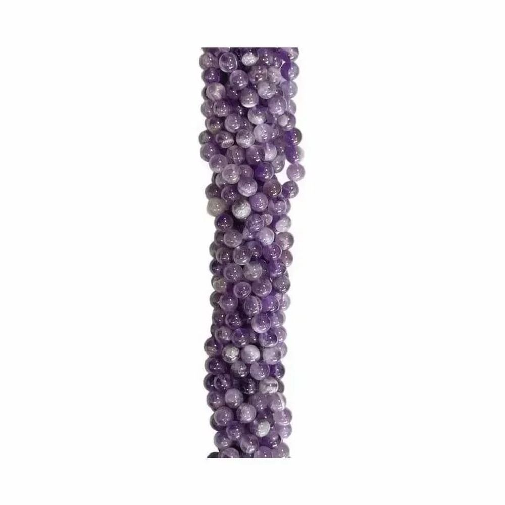 Bijoux - Améthyste rubanée A perles 4mm sur fil 40cm - ARABESK