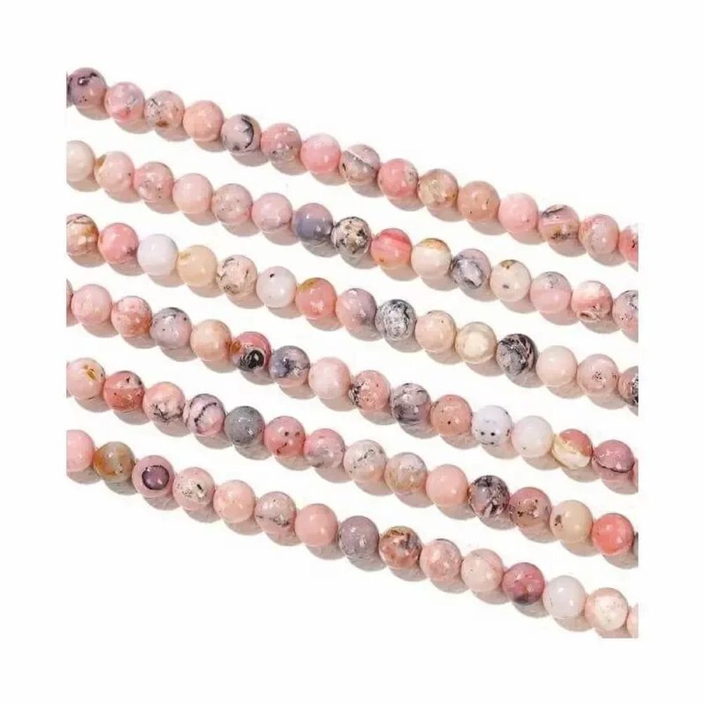 Bijoux - Opale Rose perles 6mm sur fil 40cm - ARABESK
