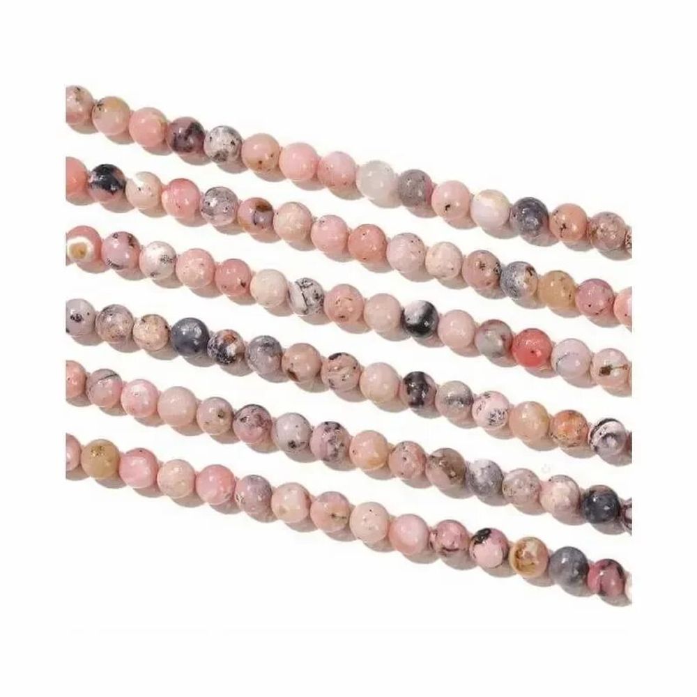 Bijoux - Opale Rose perles 4mm sur fil 40cm - ARABESK