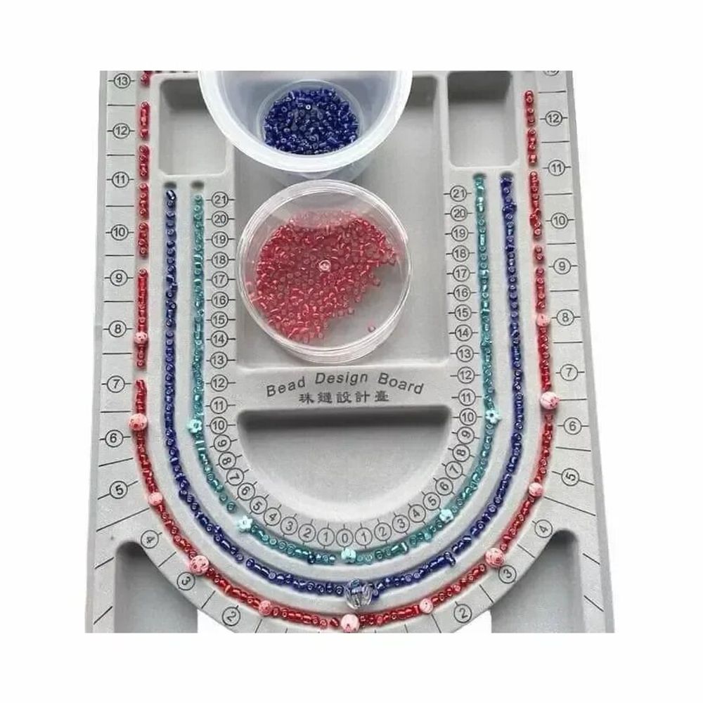 Jewelry - Felted tray for creating necklaces with graduated measurements - ARABESK