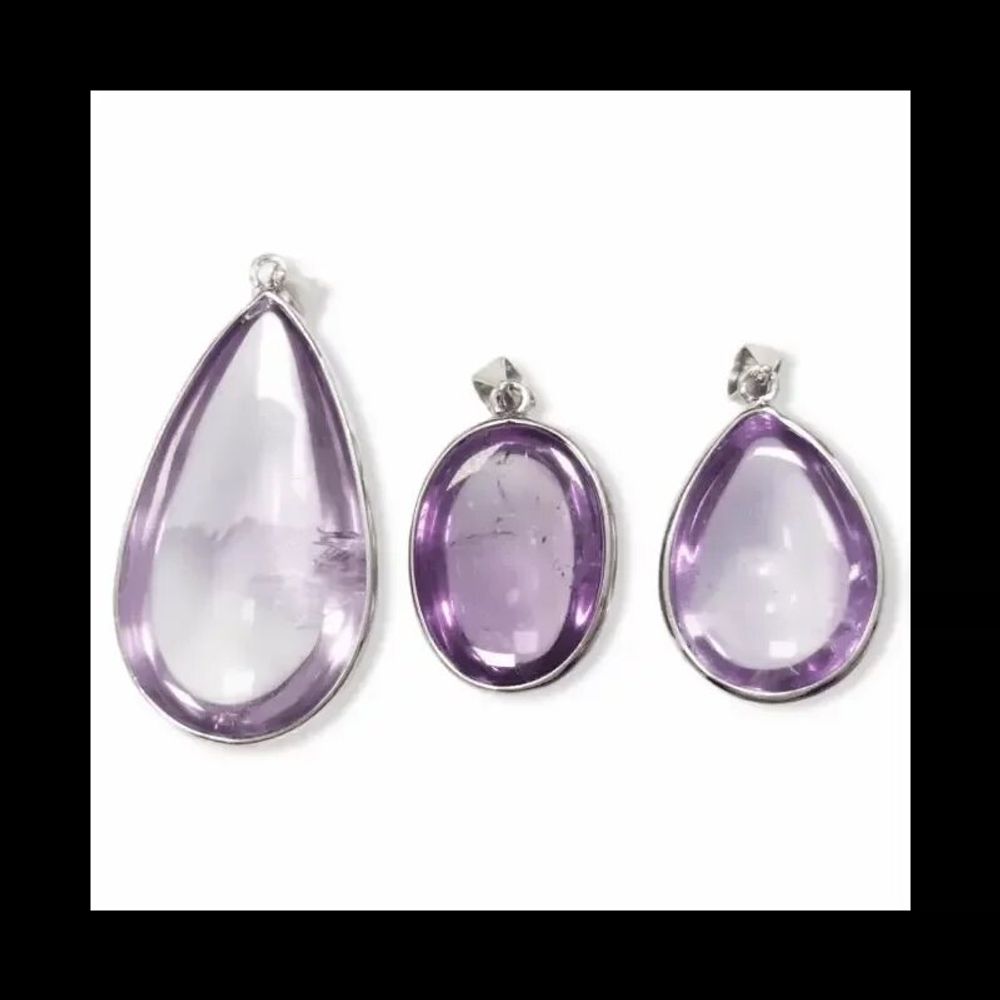 Bijoux - Pendentif Argent 925 Amethyste AAA 3 pièces 17.08g - ARABESK