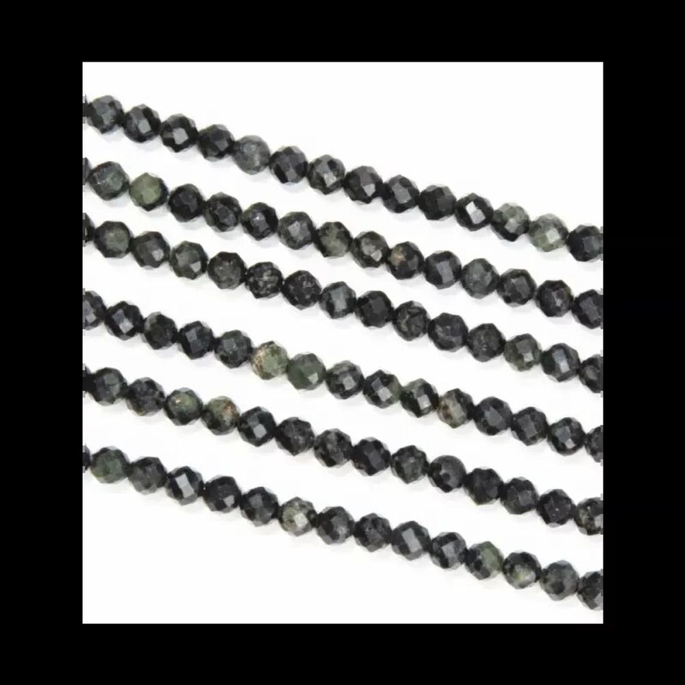 Jewelry - Faceted Kambaba Jasper A 3mm beads on 40cm wire - ARABESK