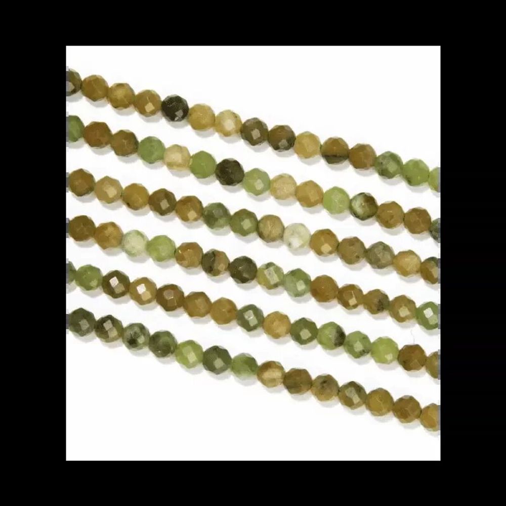 Jewelry - Jade Nephrite Canada Faceted A 3mm beads on 40cm wire - ARABESK