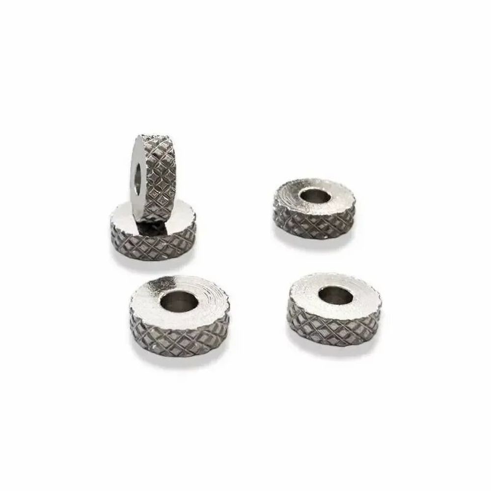 Jewelry - Charm Beads Intercalaire Rondelle Ribbed in Silver Stainless Steel 6mm x 50 - ARABESK