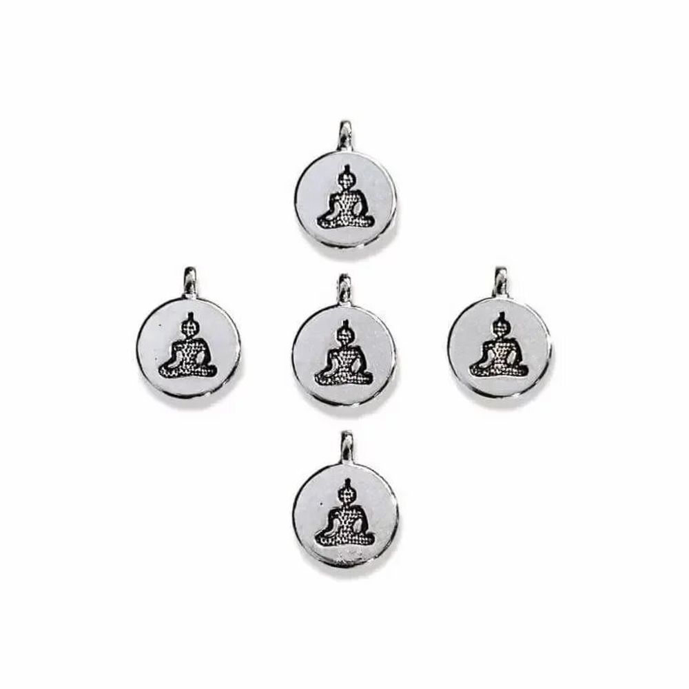 Bijoux - Perles charm's Intercalaire Bouddha Argenté 15mm x30 - ARABESK