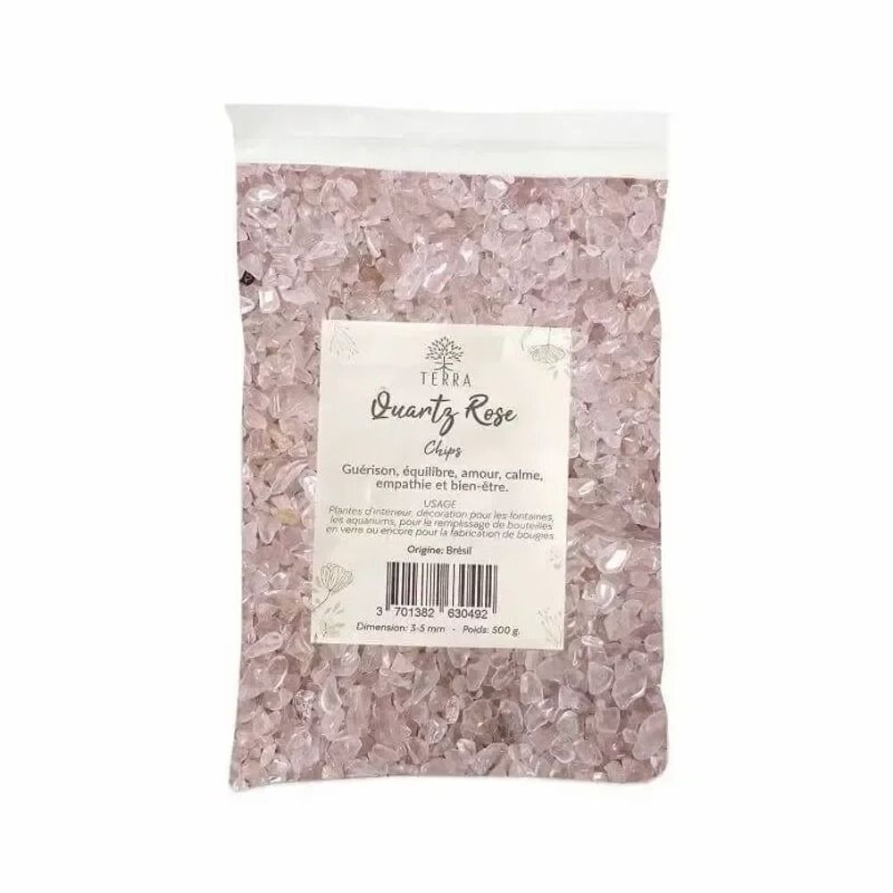 Bijoux - Quartz Rose A Chips de pierres naturelles 3-5mm 500g - ARABESK