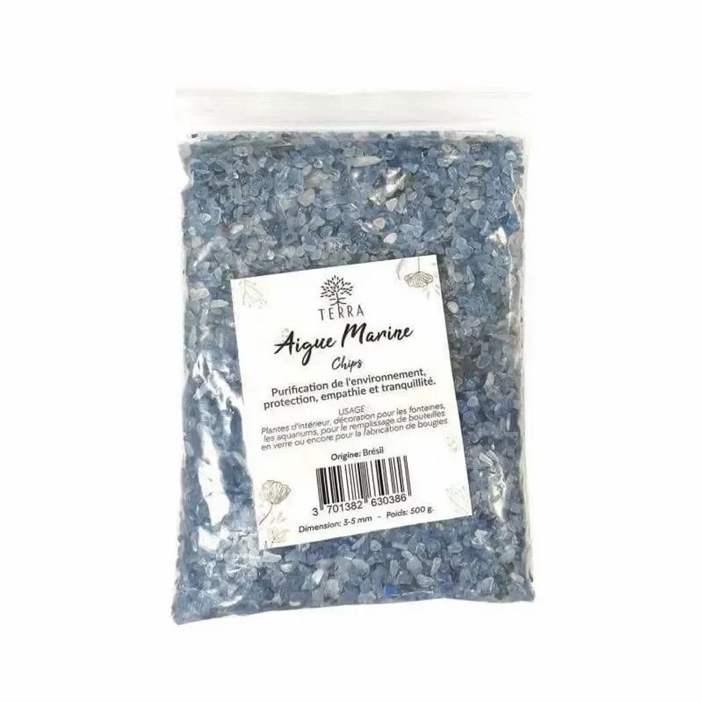 Jewelry - Aquamarine A+ Natural stone chips 3-5mm 500g - ARABESK