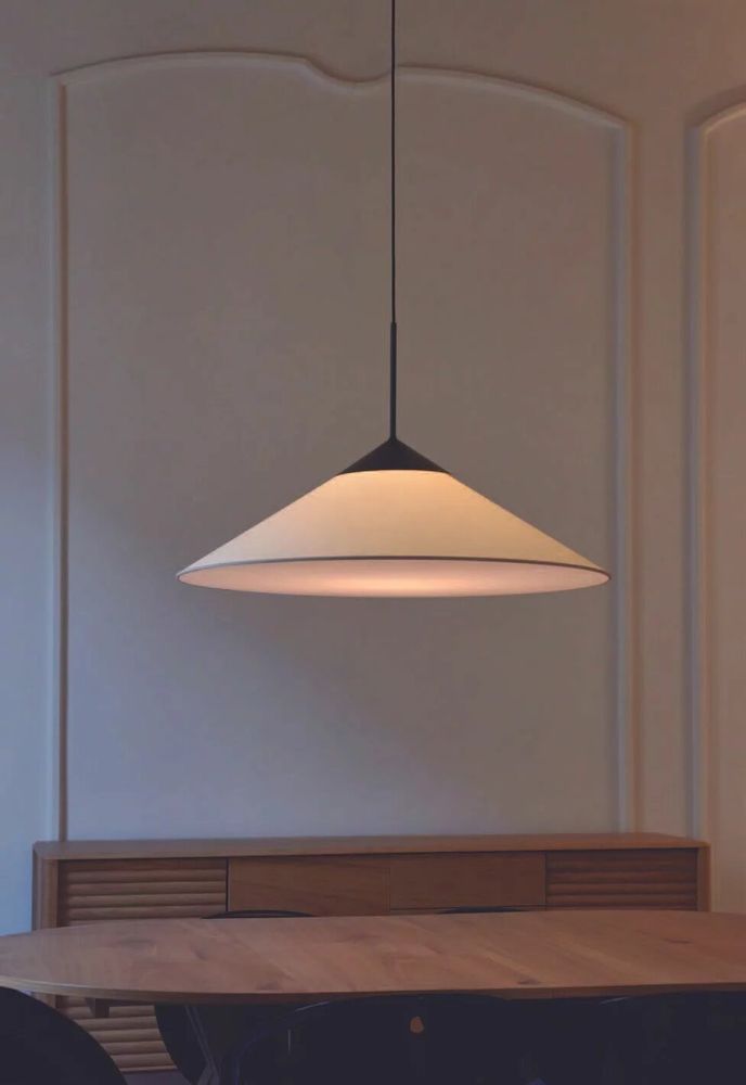 Hanging lights - CIM pendant lamp shade of 90cm in cottonet - LUXCAMBRA
