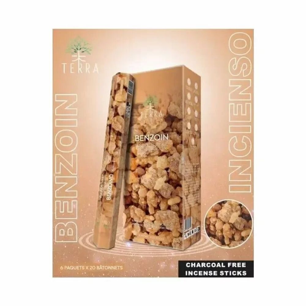 Scents - Terra incense Benzoin hexa without charcoal 30grs - ARABESK