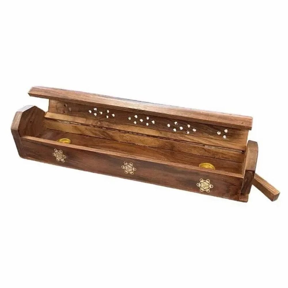Senteurs - Porte Encens Coffret en Bois de Sheesham Metatron 30cm x2 - ARABESK