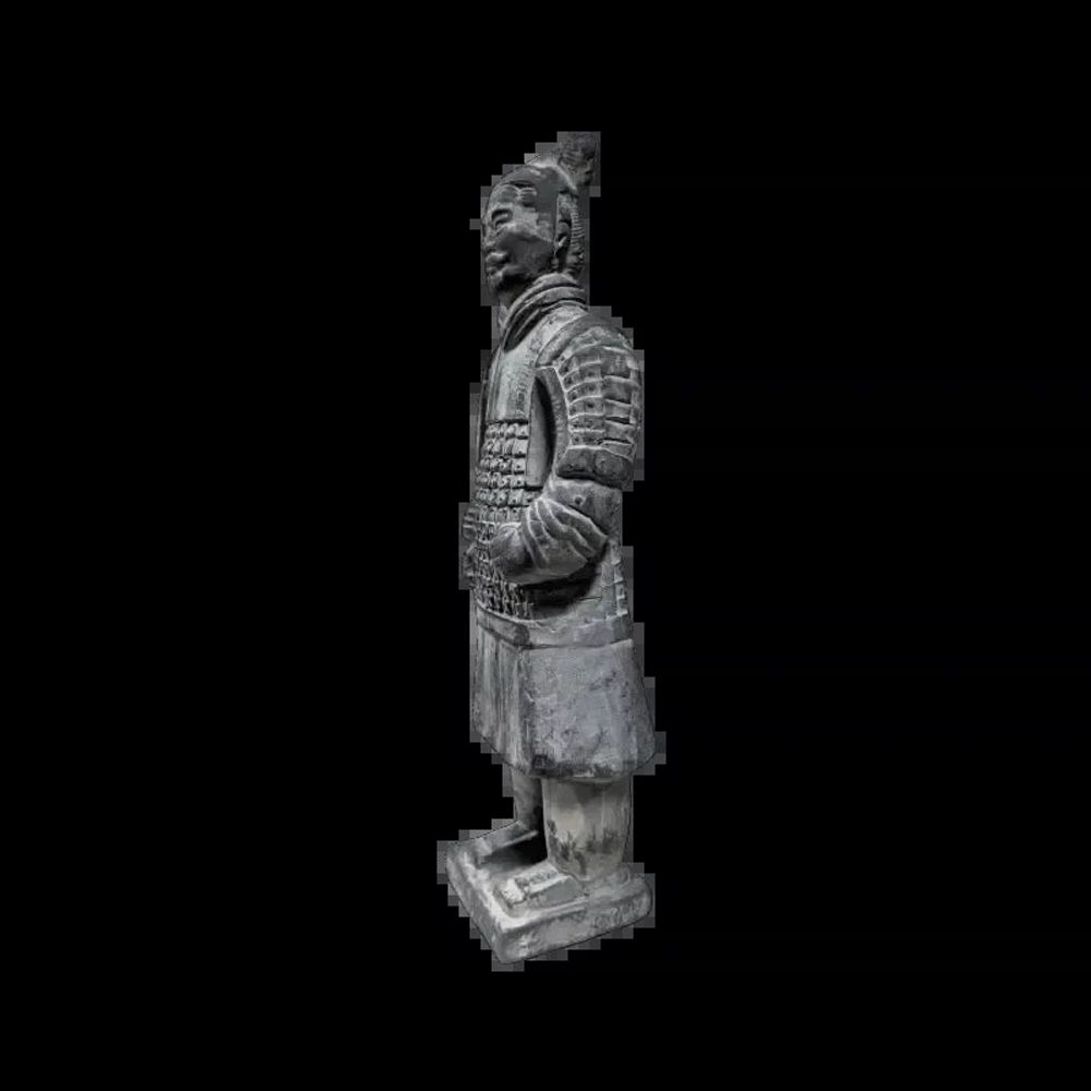 Sculptures, statuettes and miniatures - Black Warriors Statue with Armor in Terracotta 22cm - ARABESK
