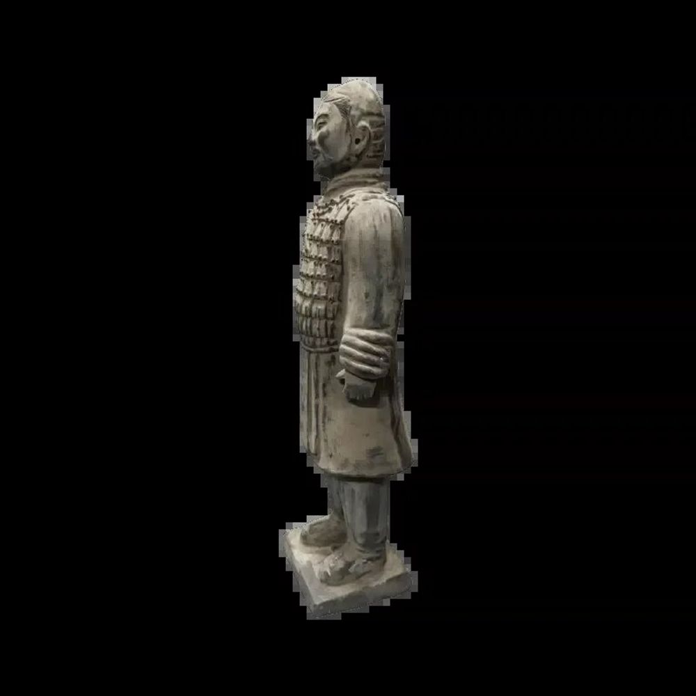 Sculptures, statuettes and miniatures - Black Terracotta Knight Statue 50cm - ARABESK