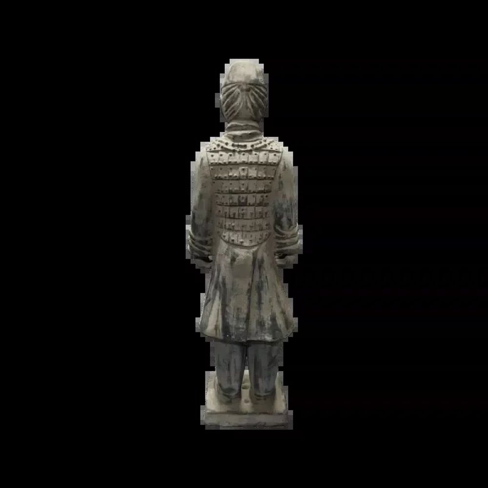 Sculptures, statuettes and miniatures - Black Terracotta Knight Statue 50cm - ARABESK