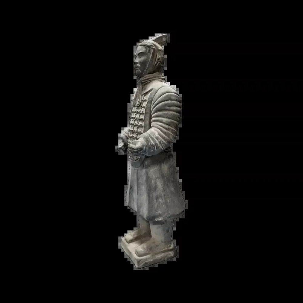 Sculptures, statuettes et miniatures - Statue Noire Guerriers avec Armure en Terracotta 26cm - ARABESK