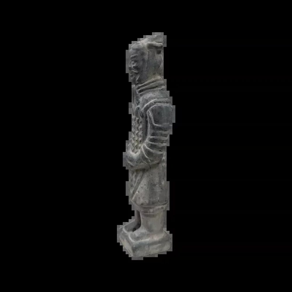 Sculptures, statuettes and miniatures - Black Terracotta Warrior Statue 12cm - ARABESK