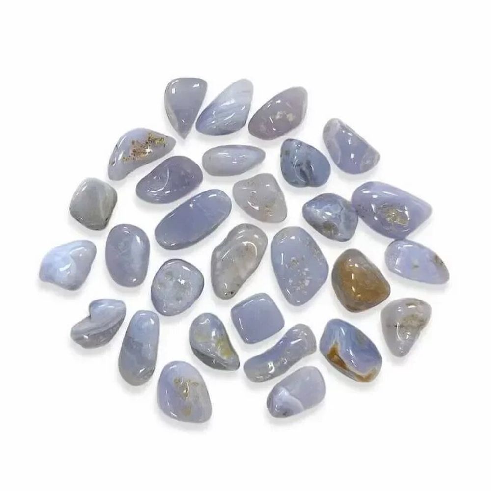 Jewelry - Blue Chalcedony on Gangue AA tumbled stones 250g - ARABESK