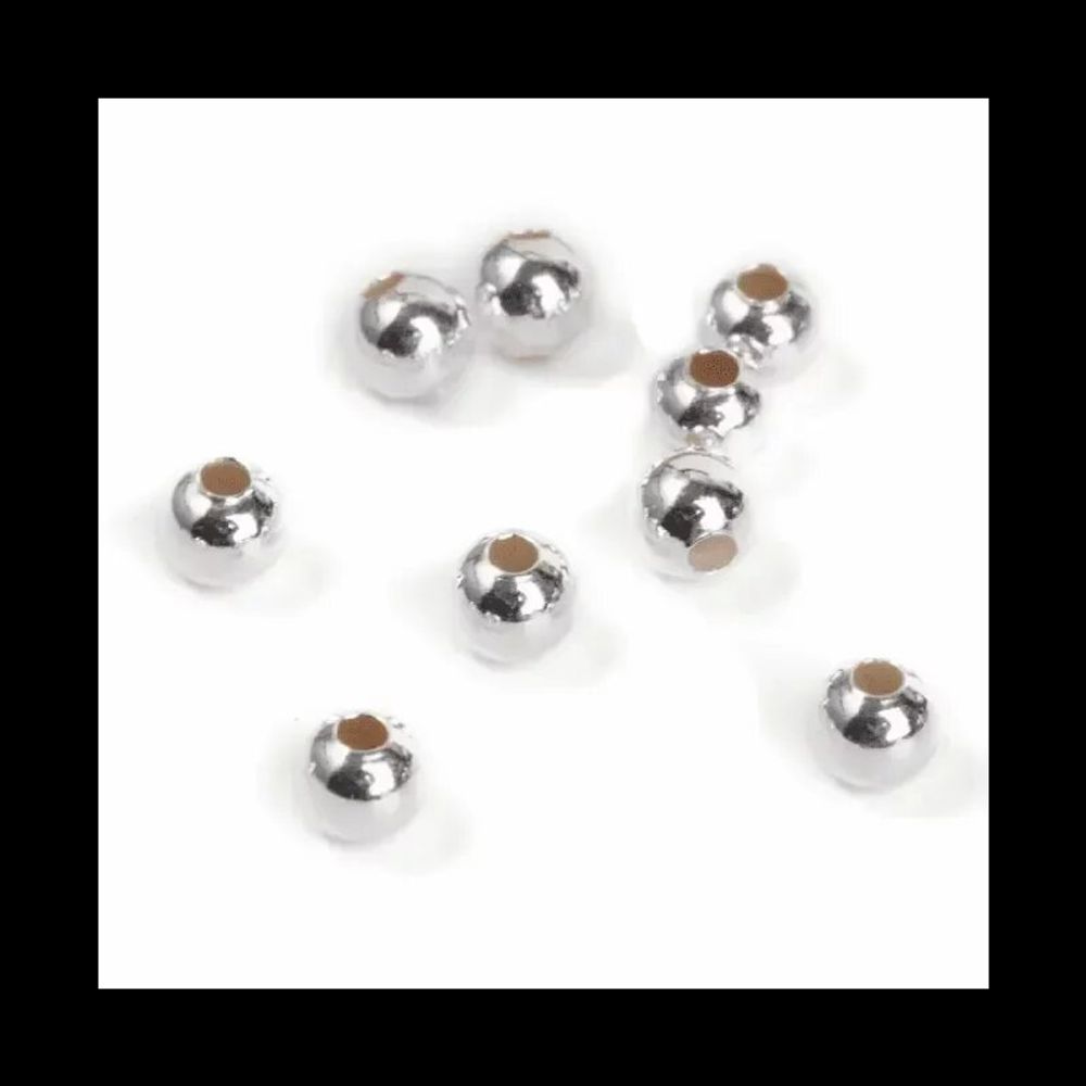 Jewelry - 925 Silver Charm Beads Balls 4mm x 10 - ARABESK