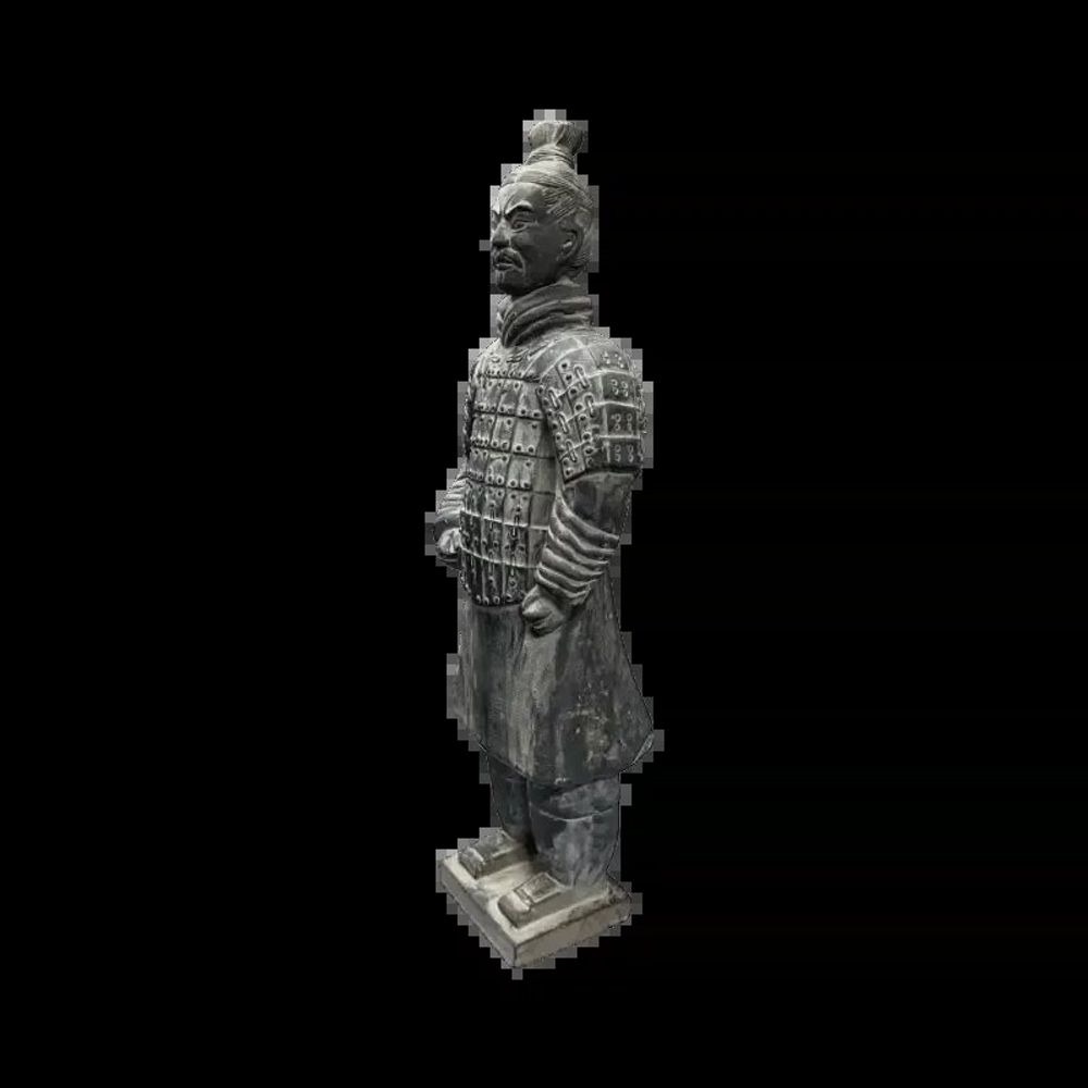 Sculptures, statuettes et miniatures - Statue Noire en Terracotta Guerrier 50cm - ARABESK