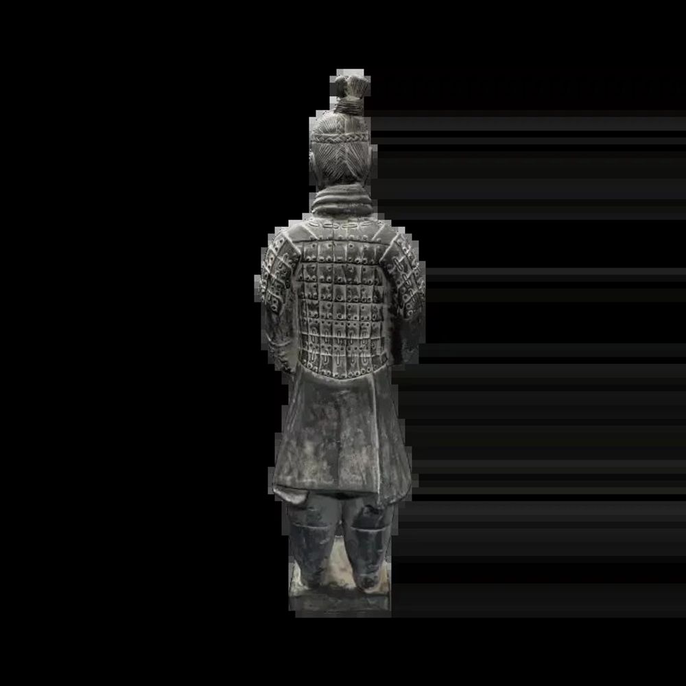 Sculptures, statuettes et miniatures - Statue Noire en Terracotta Guerrier 50cm - ARABESK