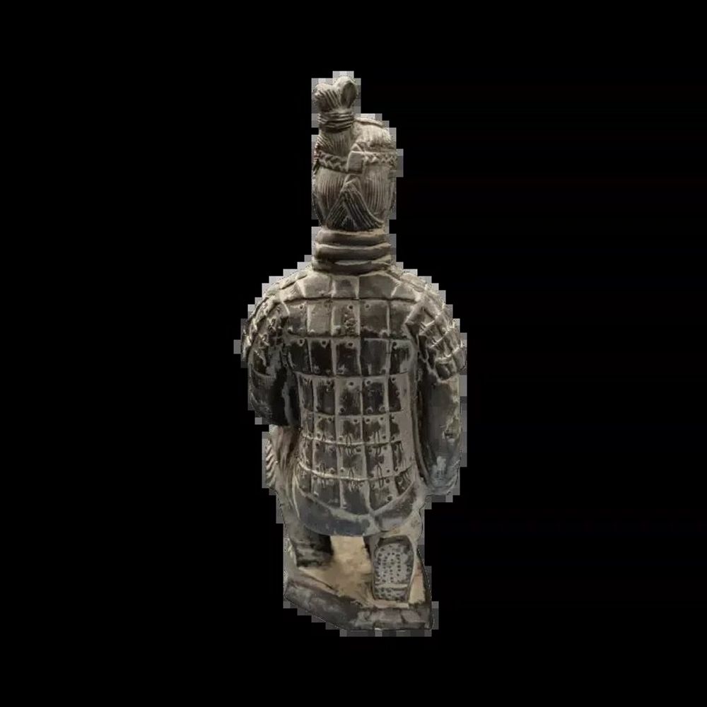 Sculptures, statuettes et miniatures - Statue Noire Archer Agenouillé en Terracotta 27.5 cm - ARABESK