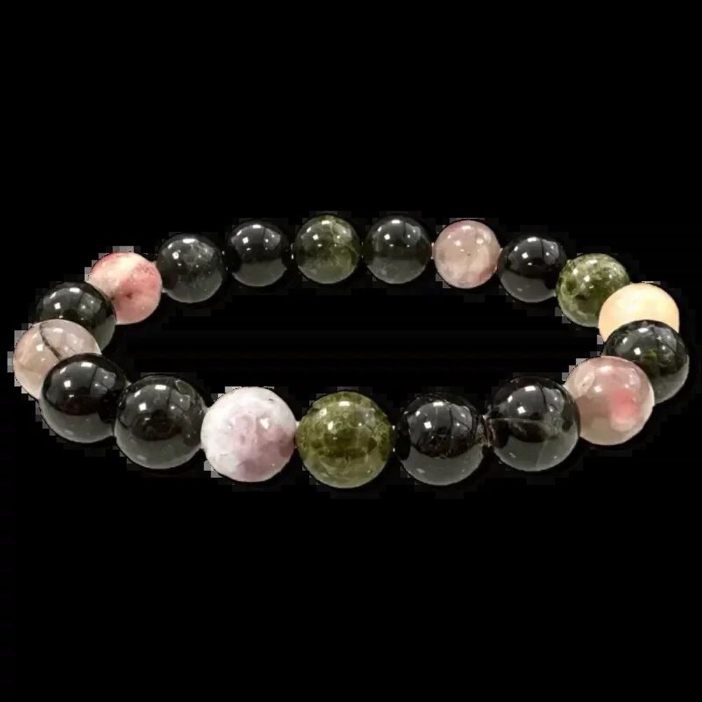 Bracelets - Tourmaline Bracelet Multicolor A beads 10mm - ARABESK