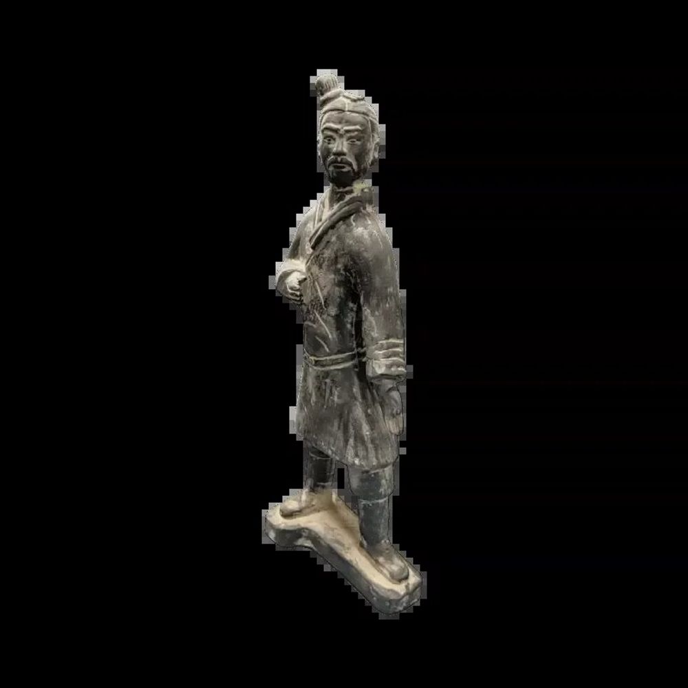 Sculptures, statuettes et miniatures - Statue Noire Guerrier d'Infanterie en Terracotta 35cm - ARABESK