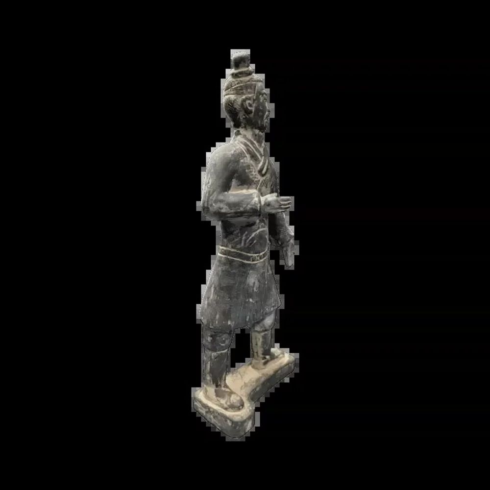 Sculptures, statuettes et miniatures - Statue Noire Guerrier d'Infanterie en Terracotta 35cm - ARABESK