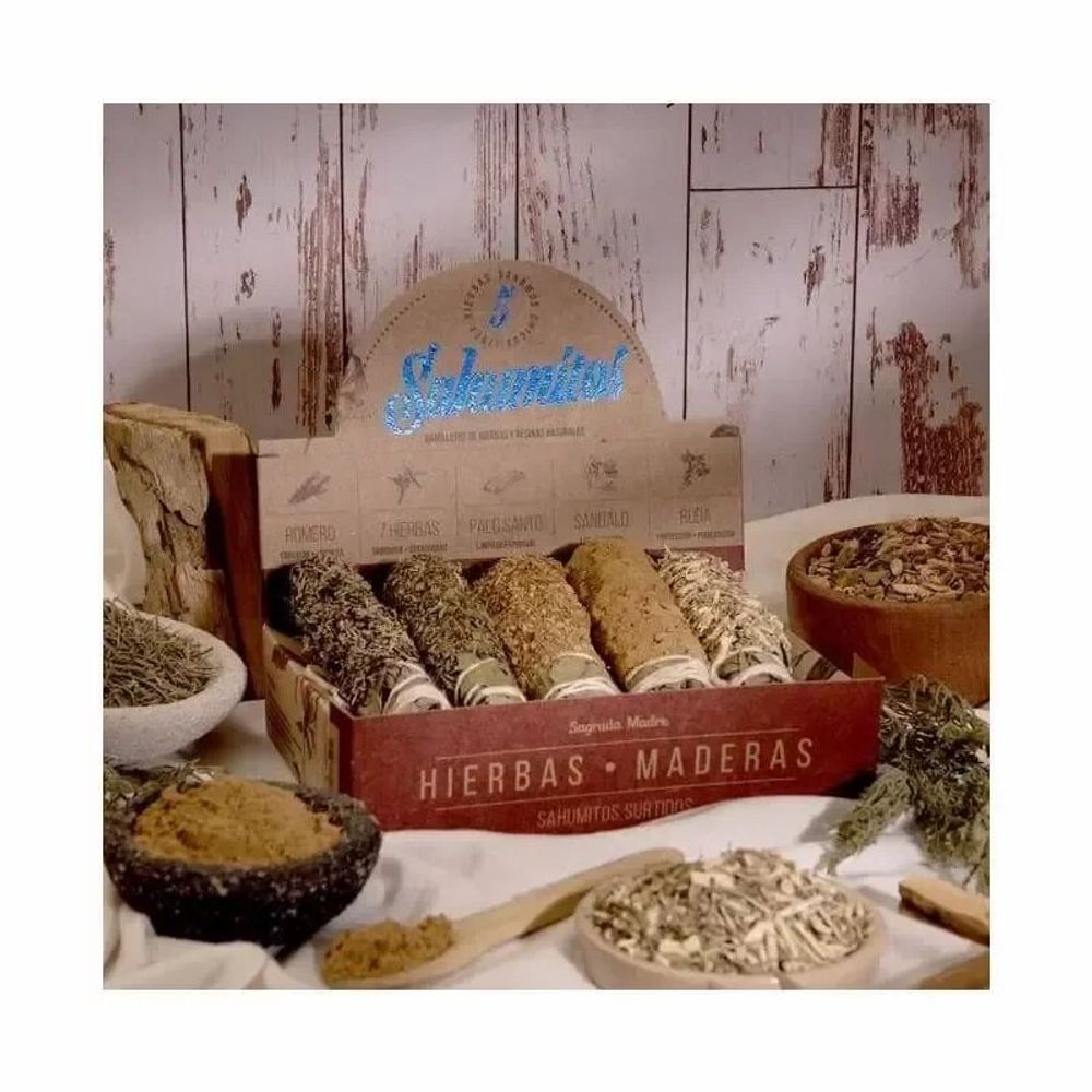 Senteurs - Sagrada Madre - Smudge Sahumitos x 5 Herbes Bois - ARABESK