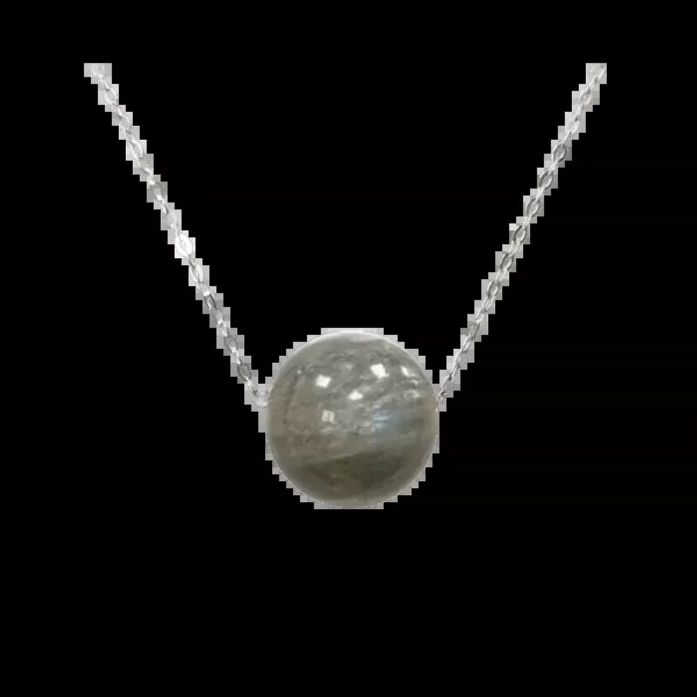 Jewelry - 925 Silver Necklace Labradorite Stone A+ Ball 12mm - ARABESK