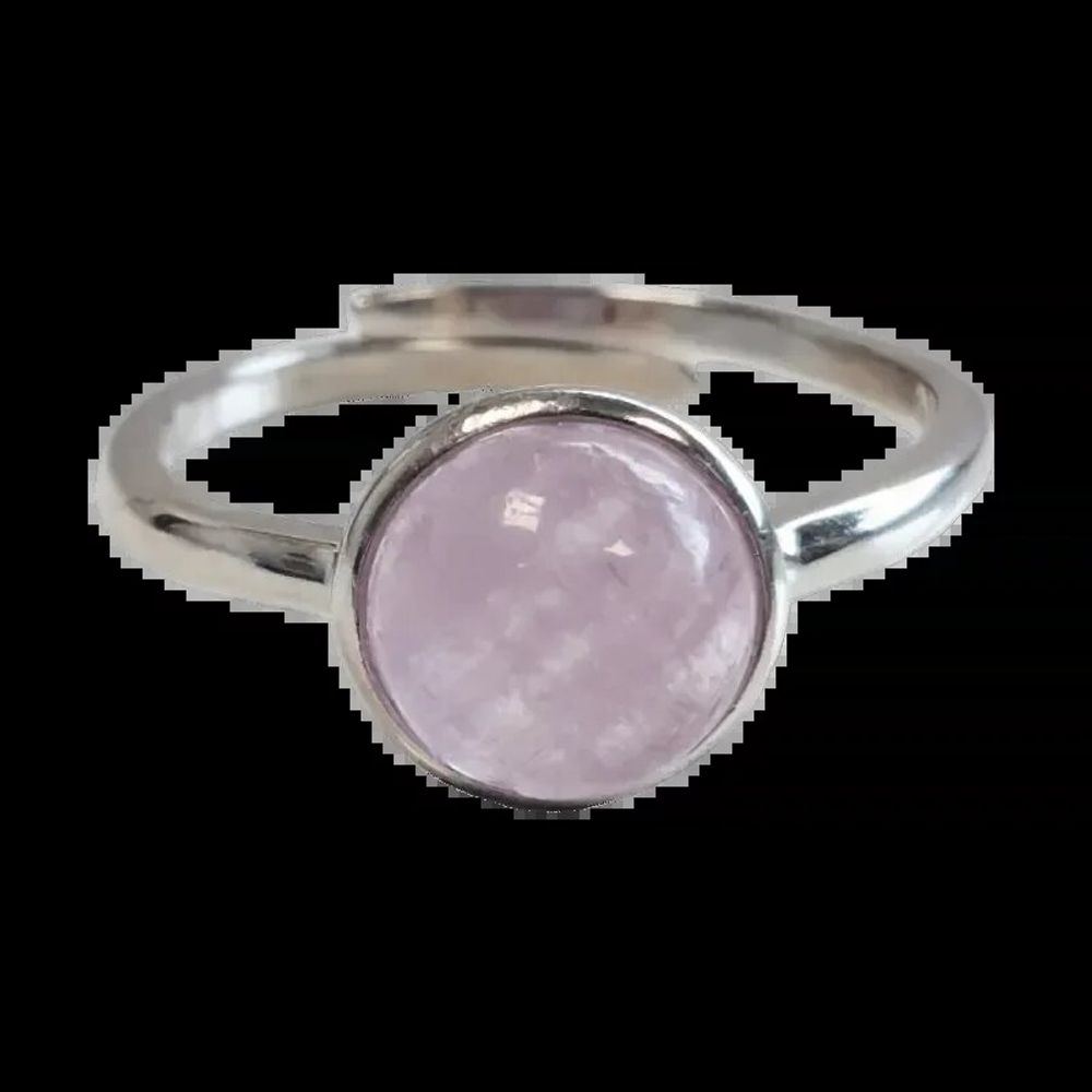 Jewelry - 925 Silver Ring Adjustable Round Kunzite AA 8mm - ARABESK