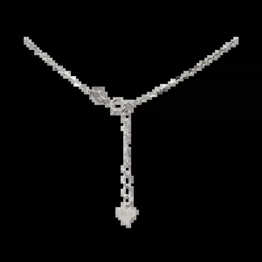 Jewelry - 925 Silver Necklace Amethyst and Faceted Rhinestones AA 5mm - ARABESK
