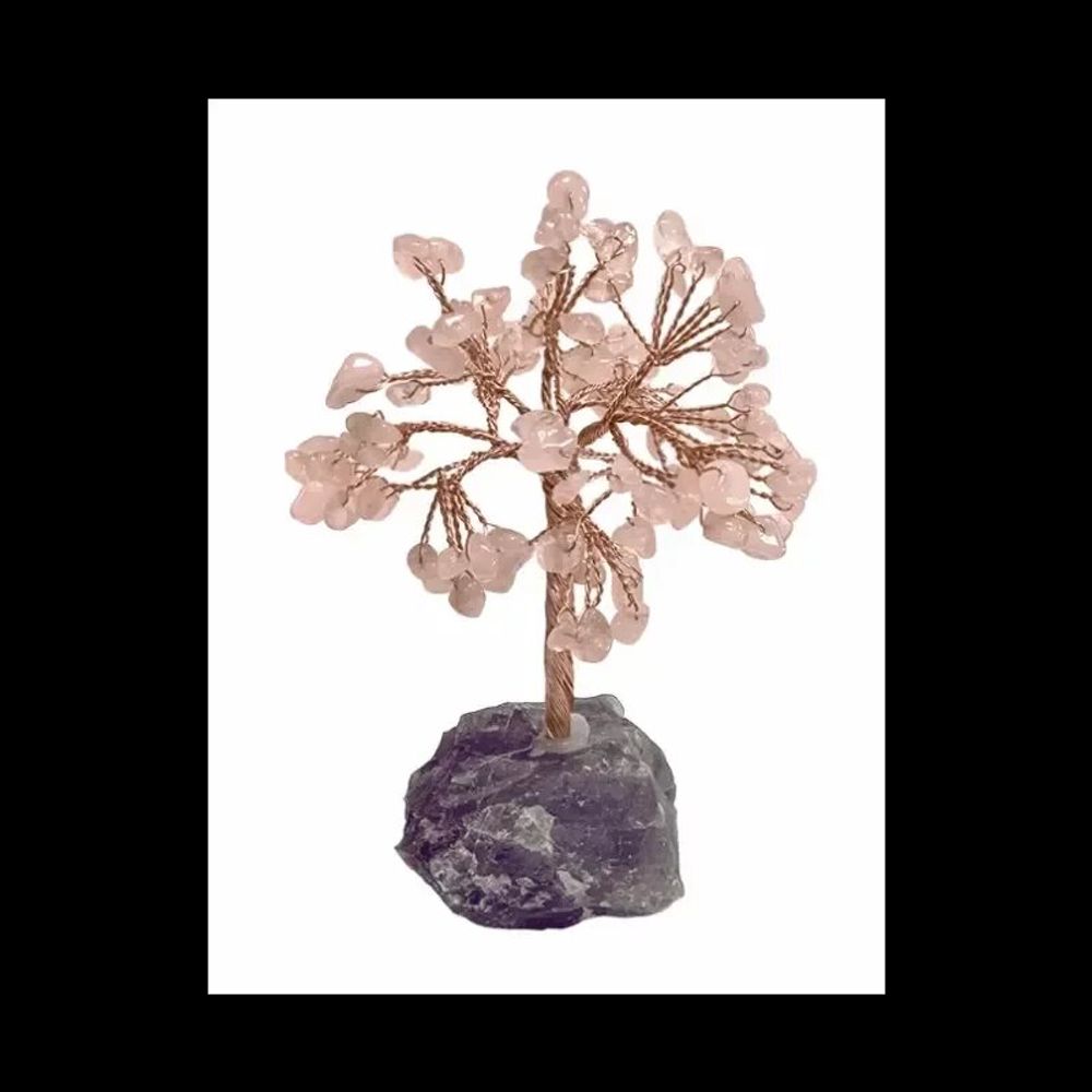 Jewelry - Tree of Life Rose Quartz on Amethyst Druse 12-13cm - ARABESK