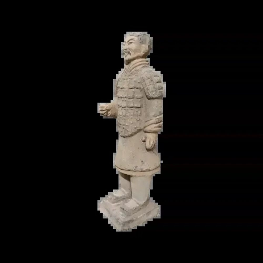 Sculptures, statuettes et miniatures - Statue Colorée Antique Terracotta Guerrier 20cm - ARABESK