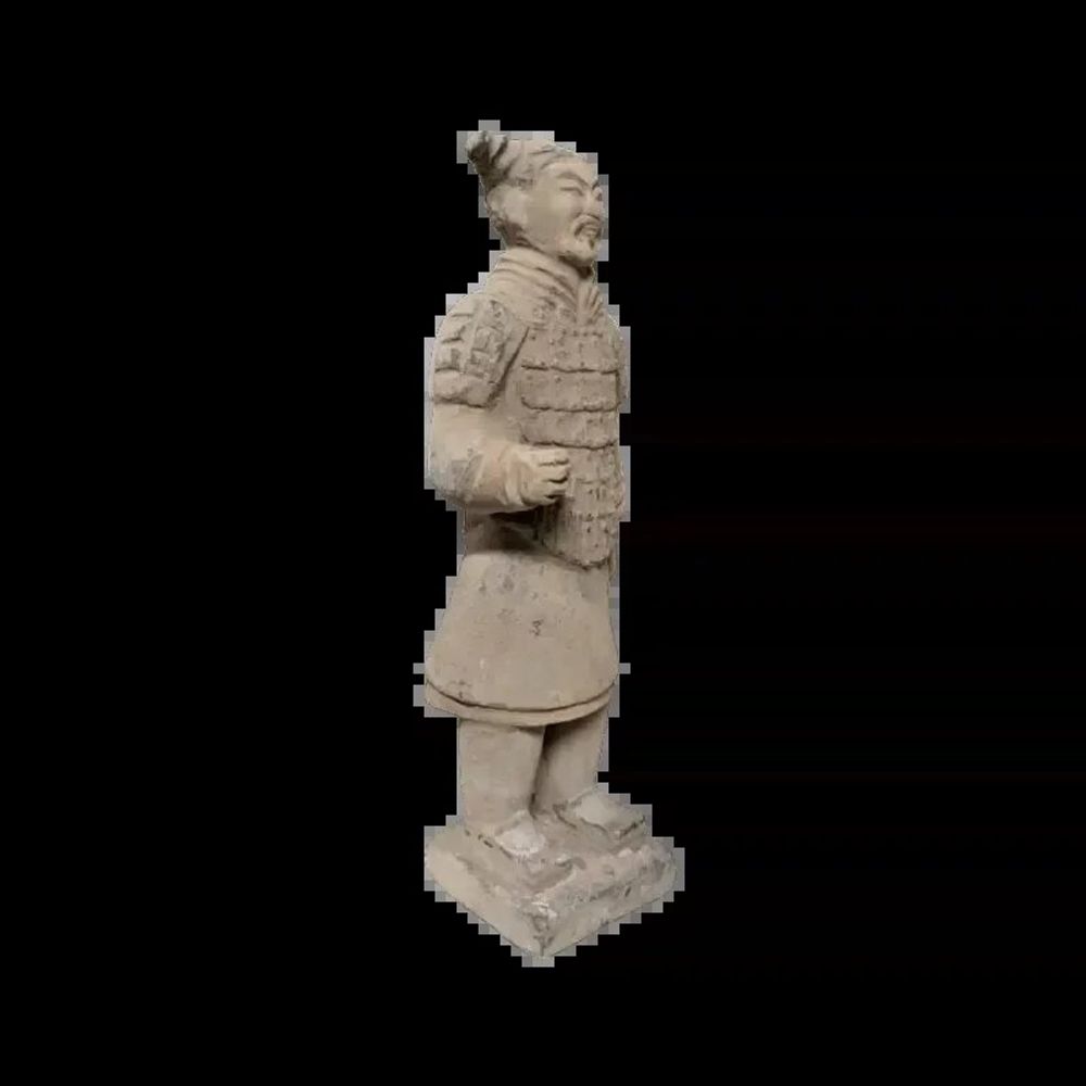 Sculptures, statuettes et miniatures - Statue Colorée Antique Terracotta Guerrier 20cm - ARABESK