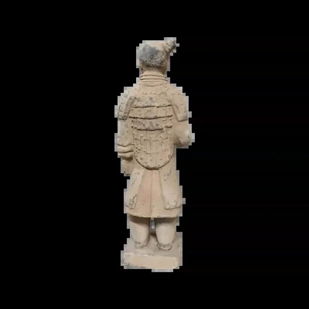 Sculptures, statuettes et miniatures - Statue Colorée Antique Terracotta Guerrier 20cm - ARABESK