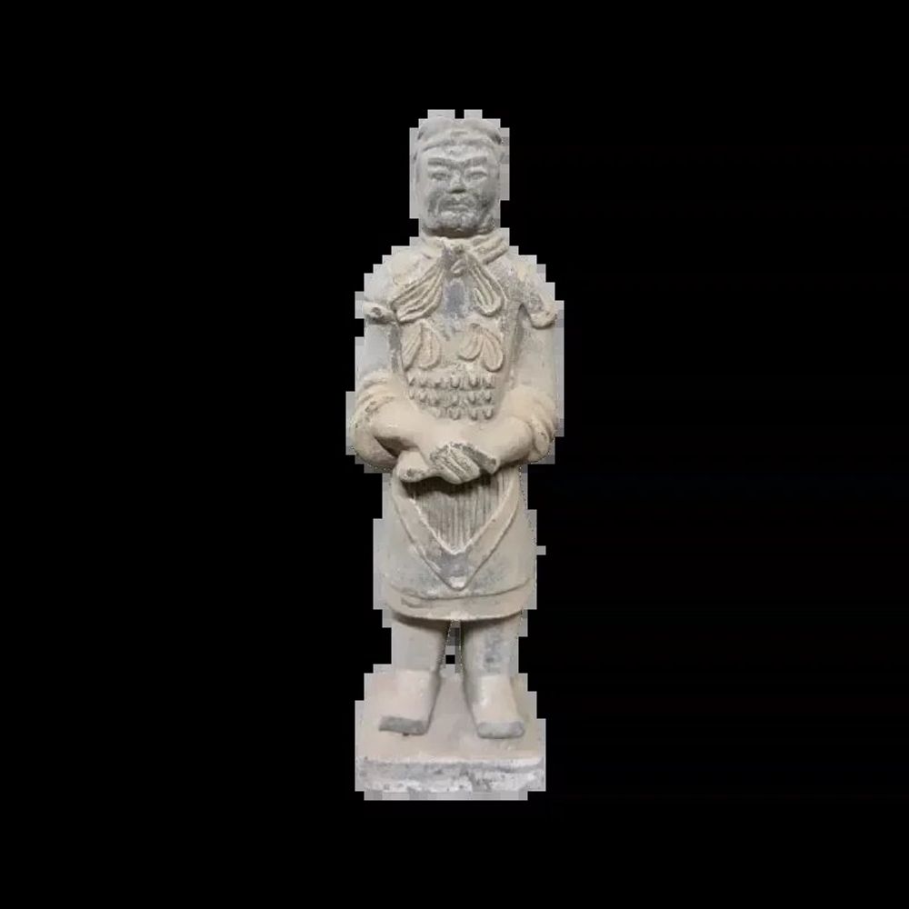 Sculptures, statuettes et miniatures - Statue Colorée Antique en Terracotta Général 20cm - ARABESK