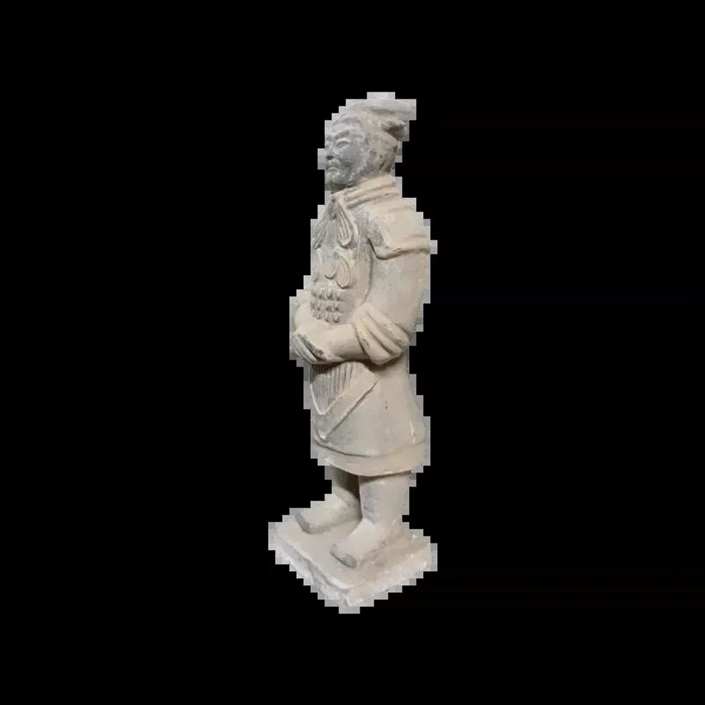 Sculptures, statuettes et miniatures - Statue Colorée Antique en Terracotta Général 20cm - ARABESK