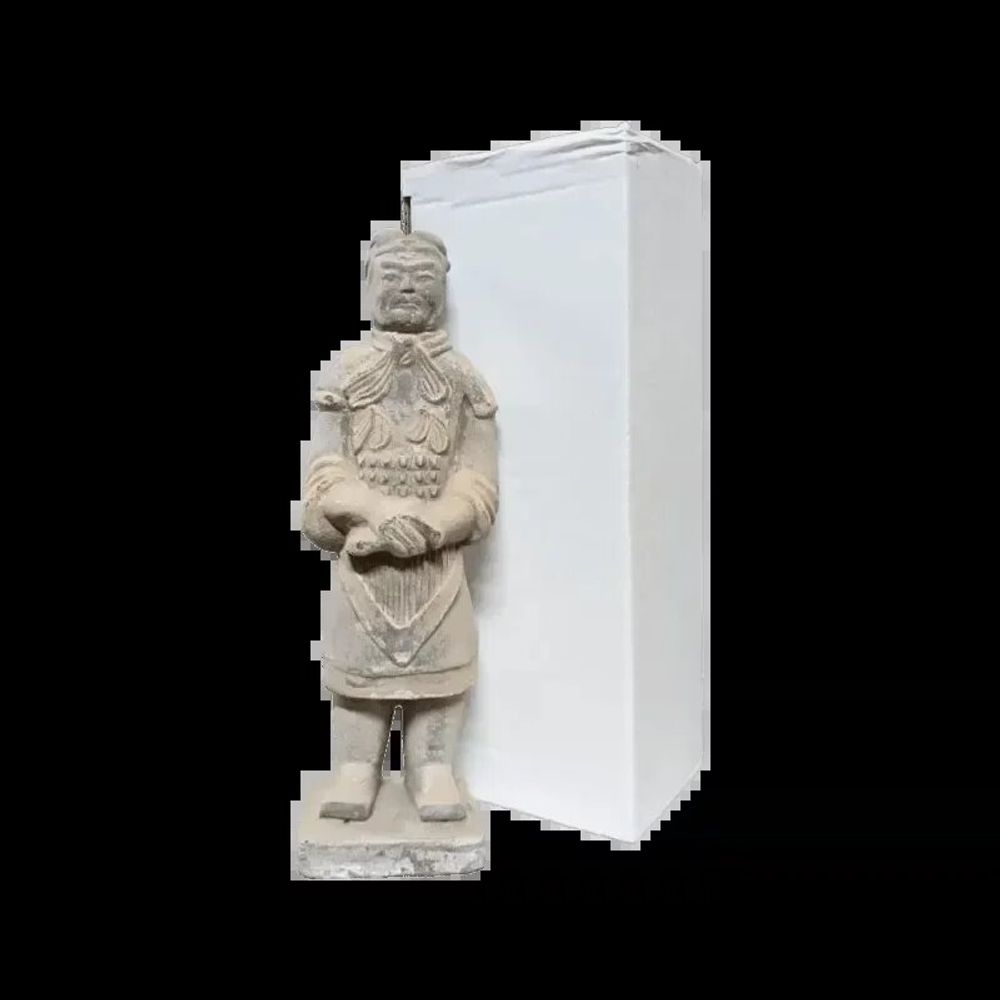 Sculptures, statuettes et miniatures - Statue Colorée Antique en Terracotta Général 20cm - ARABESK