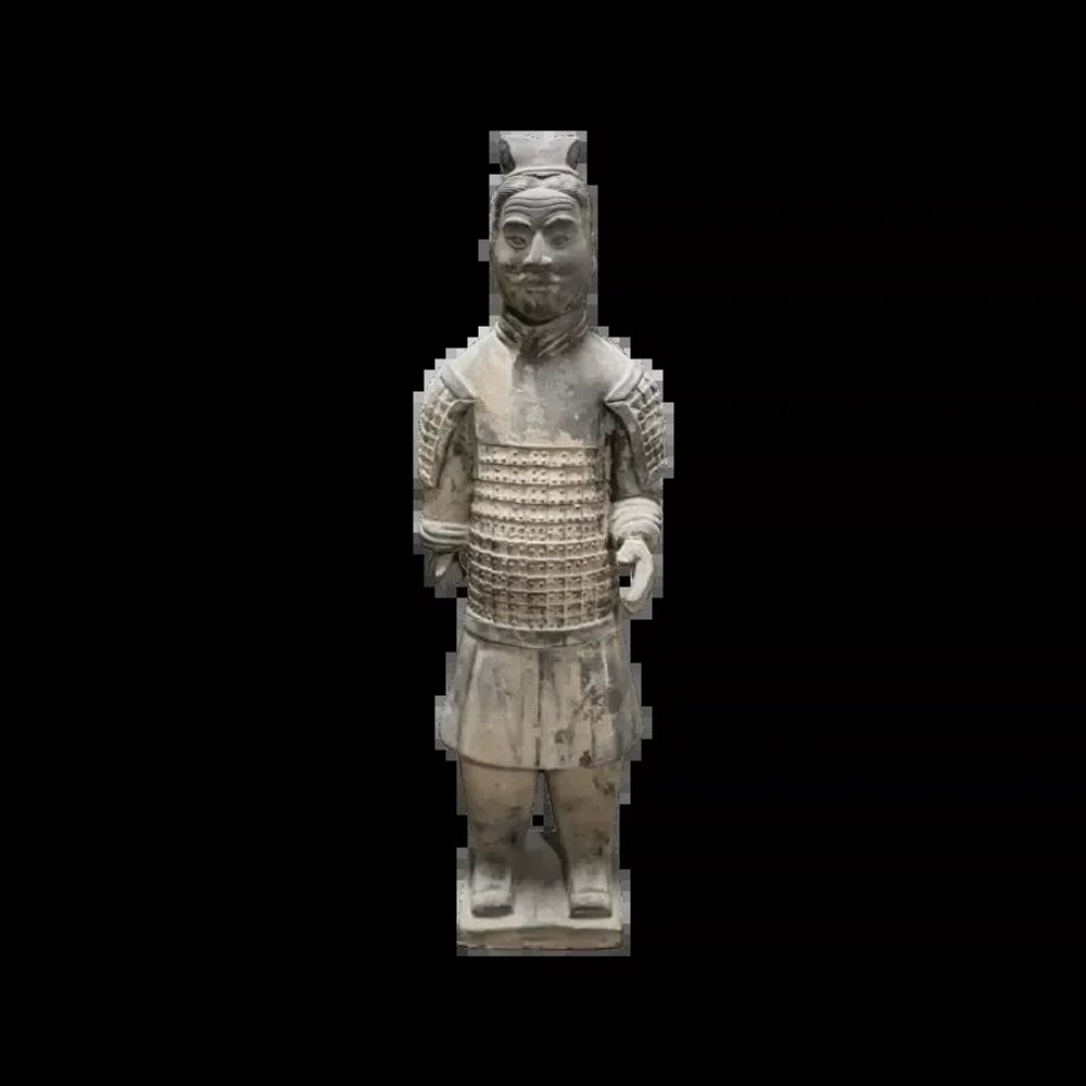 Sculptures, statuettes et miniatures - Statue Noire Guerriers avec Armure en Terracotta 50cm - ARABESK