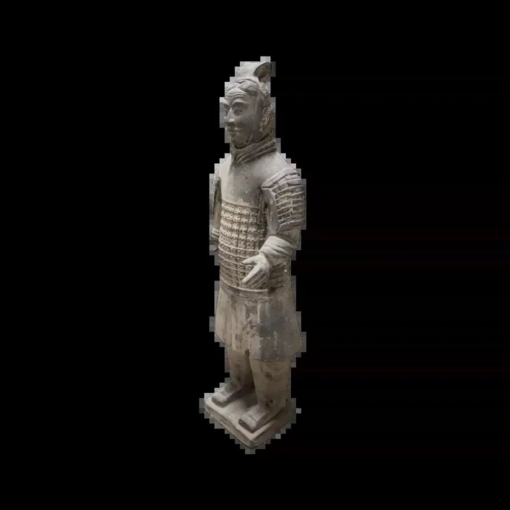Sculptures, statuettes et miniatures - Statue Noire Guerriers avec Armure en Terracotta 50cm - ARABESK