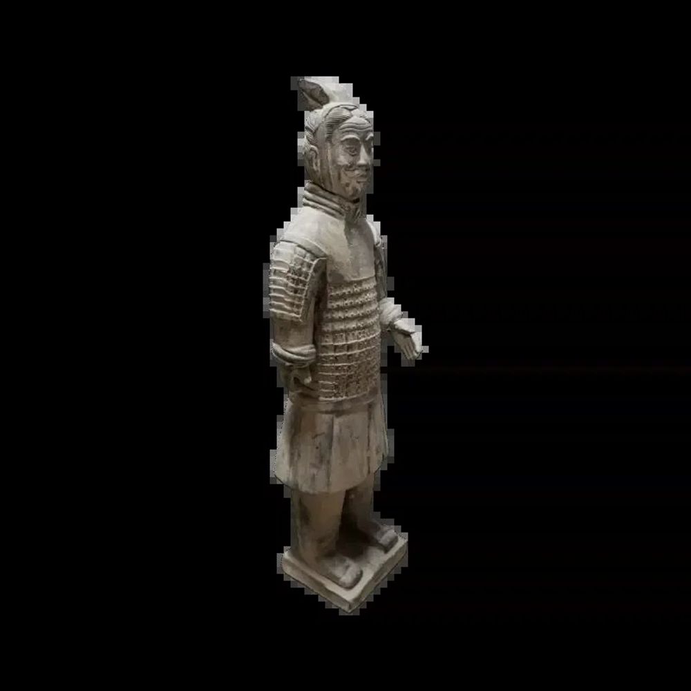 Sculptures, statuettes et miniatures - Statue Noire Guerriers avec Armure en Terracotta 50cm - ARABESK