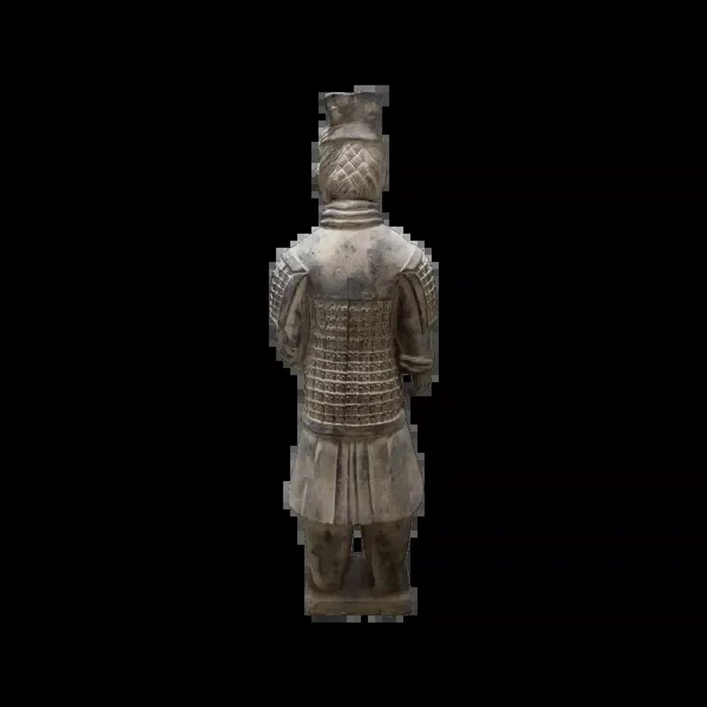 Sculptures, statuettes et miniatures - Statue Noire Guerriers avec Armure en Terracotta 50cm - ARABESK